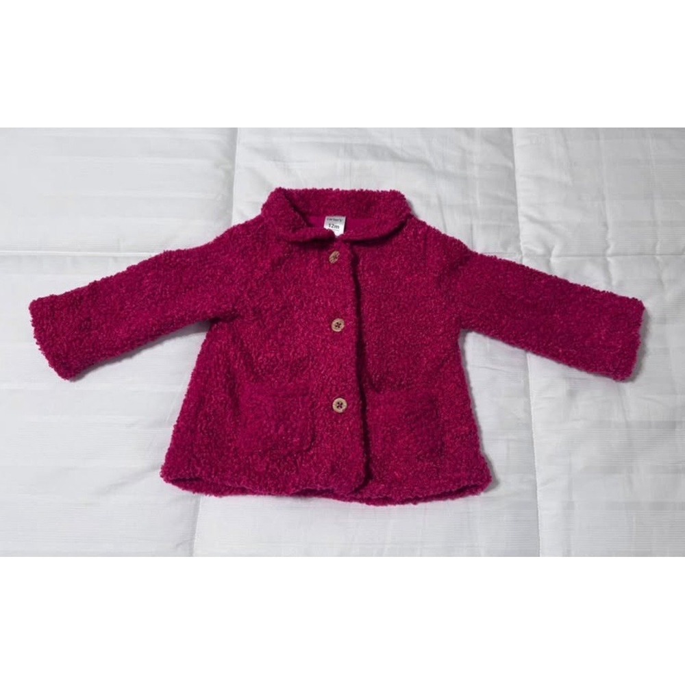 Carter's Super‎ Soft Jacket - 12 Months - Raspberry Color - Excellent Condition!